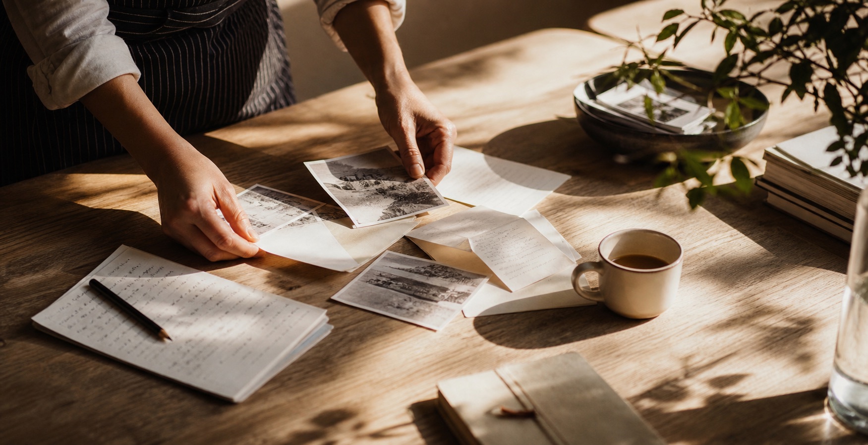 Sunlit table with paper notes and a pencil, suggesting clear evidence and judgment.